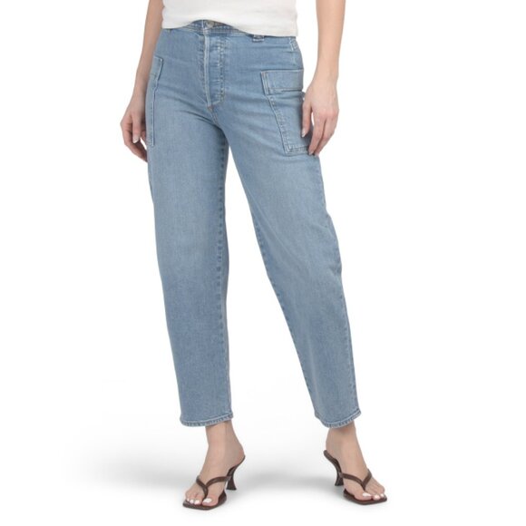 JOE'S Blue The Pheobe Patch Pocket Barrel Leg Jeans - Picture 1 of 2